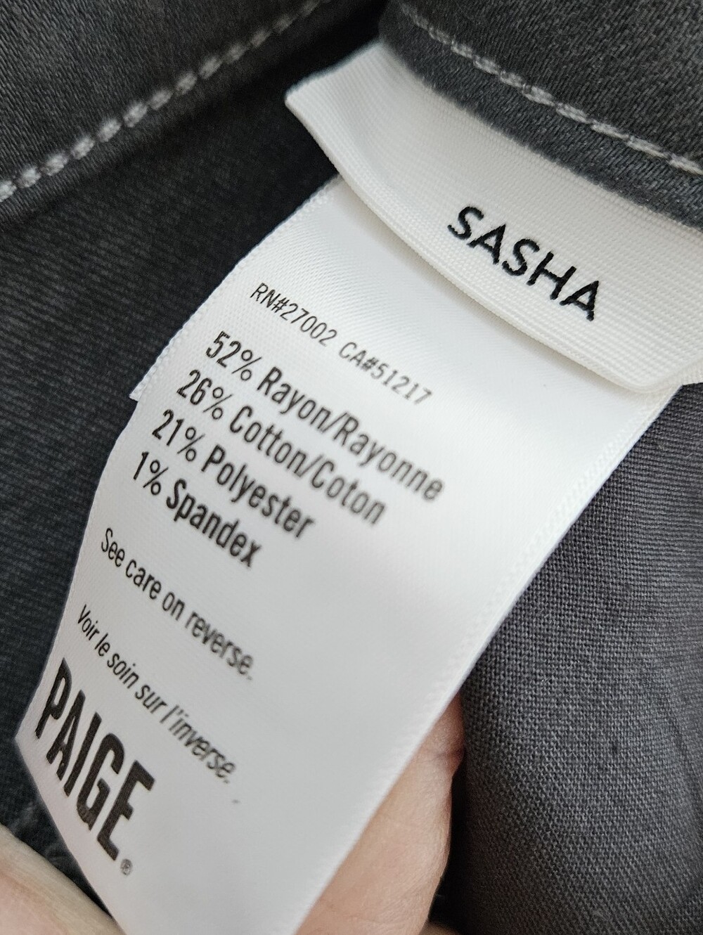 Paige Sasha Wide Leg Jeans in Silver Shimmer Revolve Brand Women's 26 - Picture 7 of 9